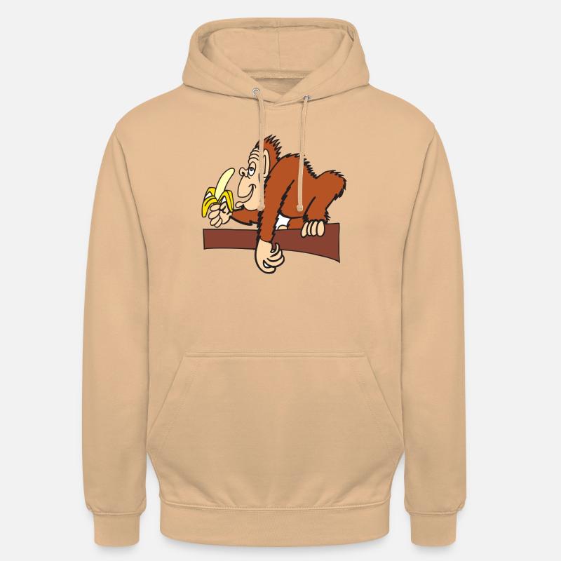 AFFE MIT BANANE! - Unisex Hoodie - Pfirsich