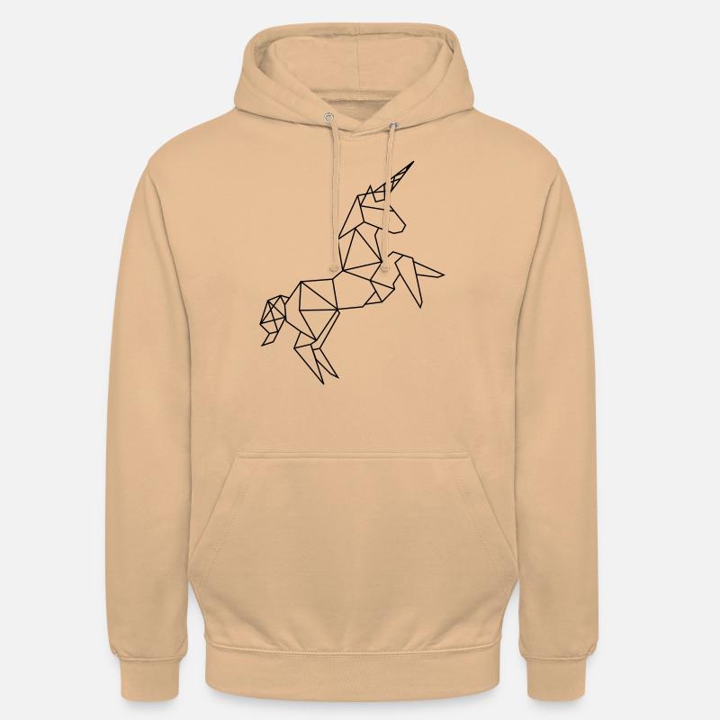 Graphique Licorne - Sweat-shirt à capuche unisexe - pêche