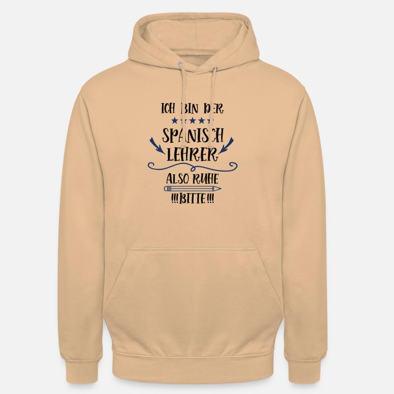 Spanisch Lehrer Spruch Spanischlehrer Sprachlehrer - Unisex Hoodie - Pfirsich