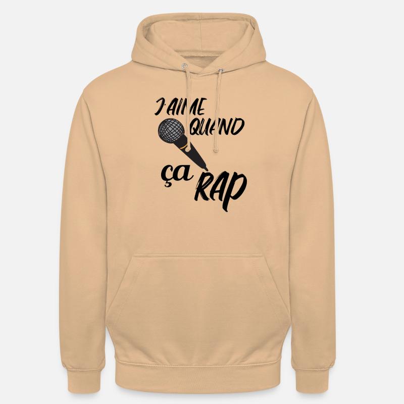 j aime quand ça rap - Sweat-shirt à capuche unisexe - pêche
