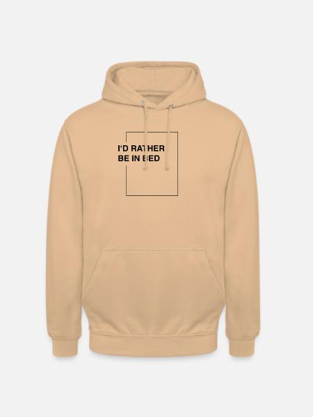 I'd rather be in bed - Unisex Hoodie - Pfirsich