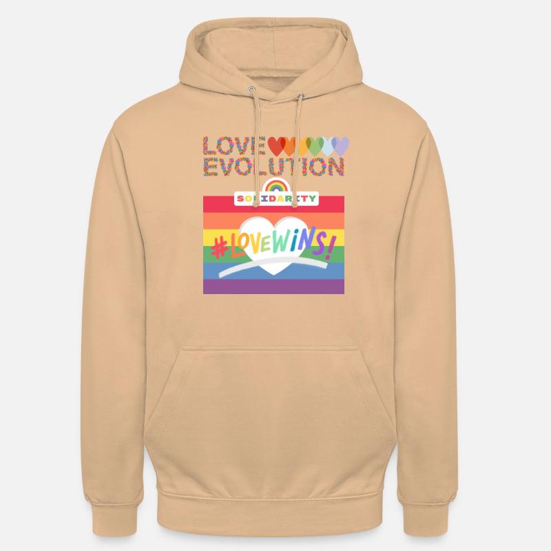 LIEBE EVOLUTION - Unisex Hoodie - Pfirsich