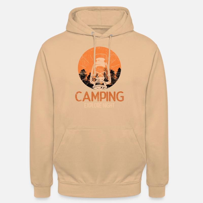 Camping Camping EXPLORE NIGHT - Unisex Hoodie - Pfirsich