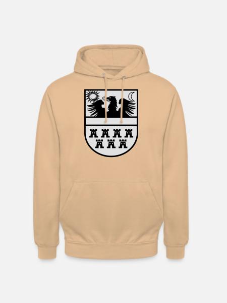 Wappen Siebenbürgen zweifarbig - Unisex Hoodie - Pfirsich