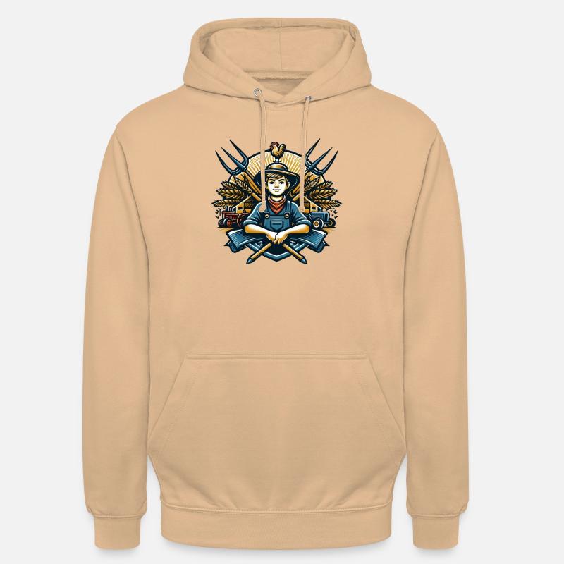 Junge vom Dorf Logo - Unisex Hoodie - Pfirsich