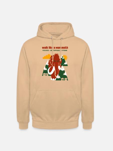 Walk Like A Mammoth - Unisex Hoodie - Pfirsich