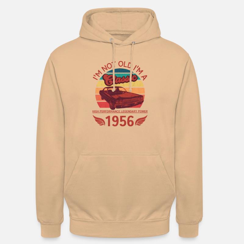 Non sono vecchio sono un classico - Felpa con cappuccio unisex - pesca