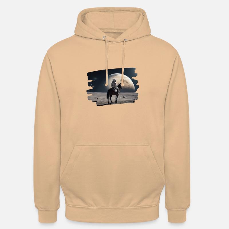 Astronaute à cheval dans l’espace - Sweat-shirt à capuche unisexe - pêche
