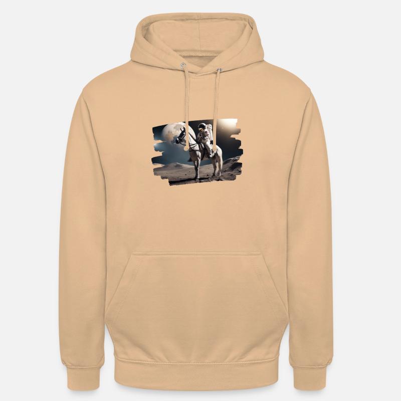 Astronaute à cheval dans l’espace - Sweat-shirt à capuche unisexe - pêche