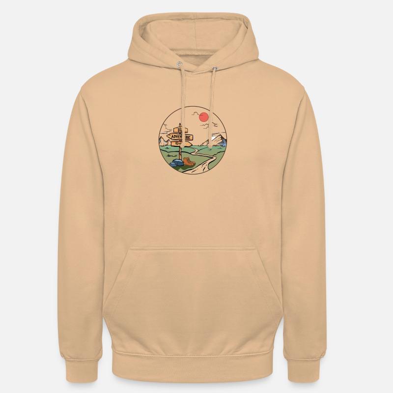 L’aventure commence - Sweat-shirt à capuche unisexe - pêche