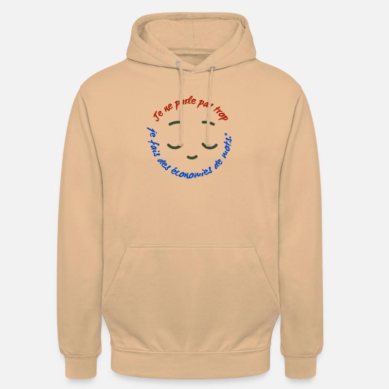 Je ne parle pas trop - Sweat-shirt à capuche unisexe - pêche
