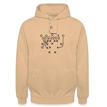 Taktik American Football - Unisex Hoodie - Pfirsich - Vorne - Alina (178cm) & Michal (187cm)