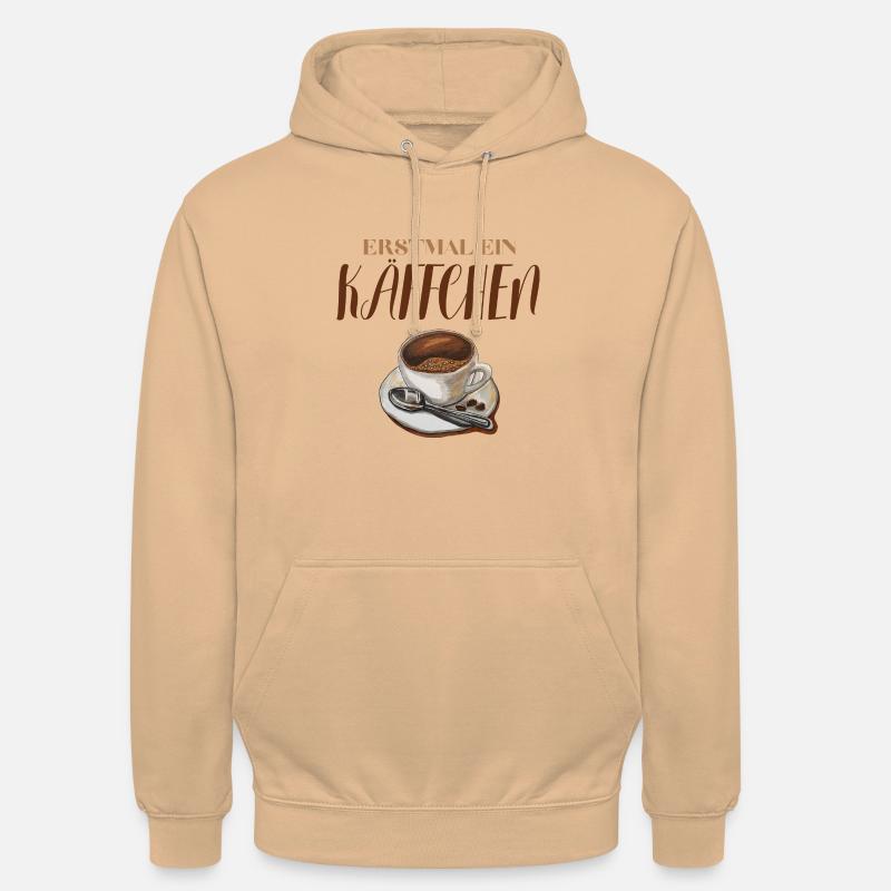 Erstmal ein Käffchen - Unisex Hoodie - Pfirsich