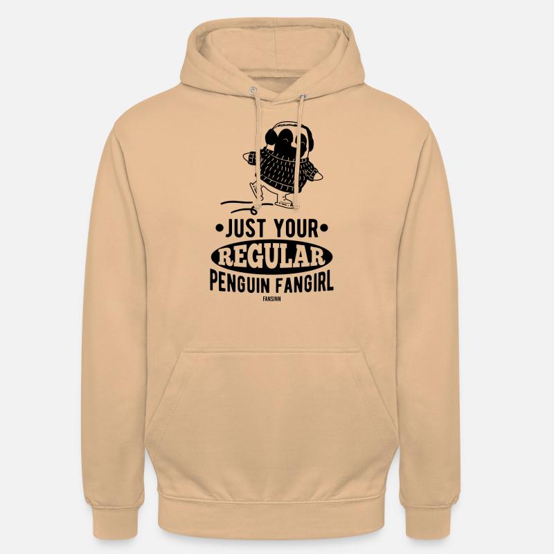 Pinguin Eislaufen Mädchen flugunfähig - Unisex Hoodie - Pfirsich