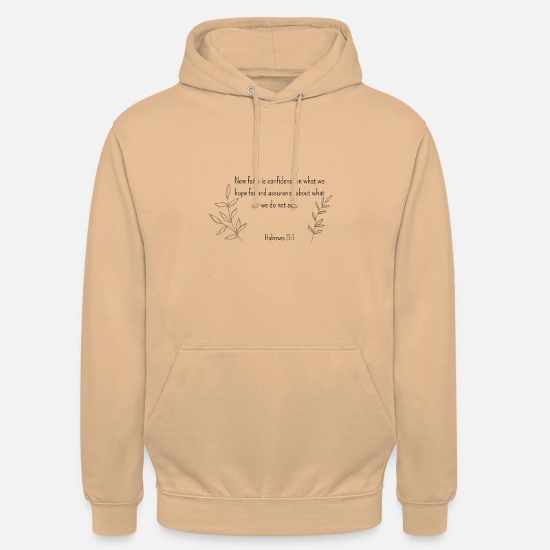Versets bibliques chrétiens avec des Hébreux de conception subtile - Sweat-shirt à capuche unisexe - pêche