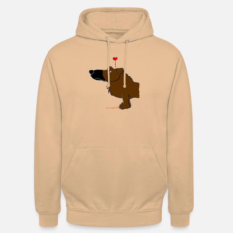 Comic - Hund "Balou" Wolly Sheepling - Unisex Hoodie - Pfirsich