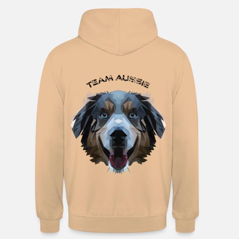 Aussie dans la conception de polygones - géométrie - Sweat-shirt à capuche unisexe - pêche