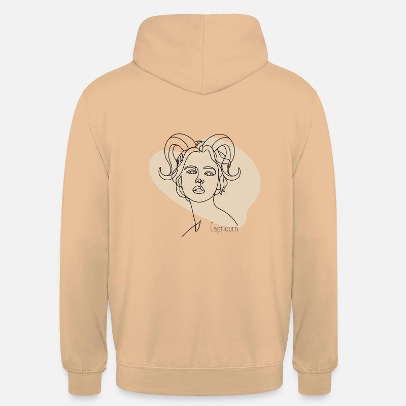 "Steinbock" Sternzeichen Capricorn - Unisex Hoodie - Pfirsich