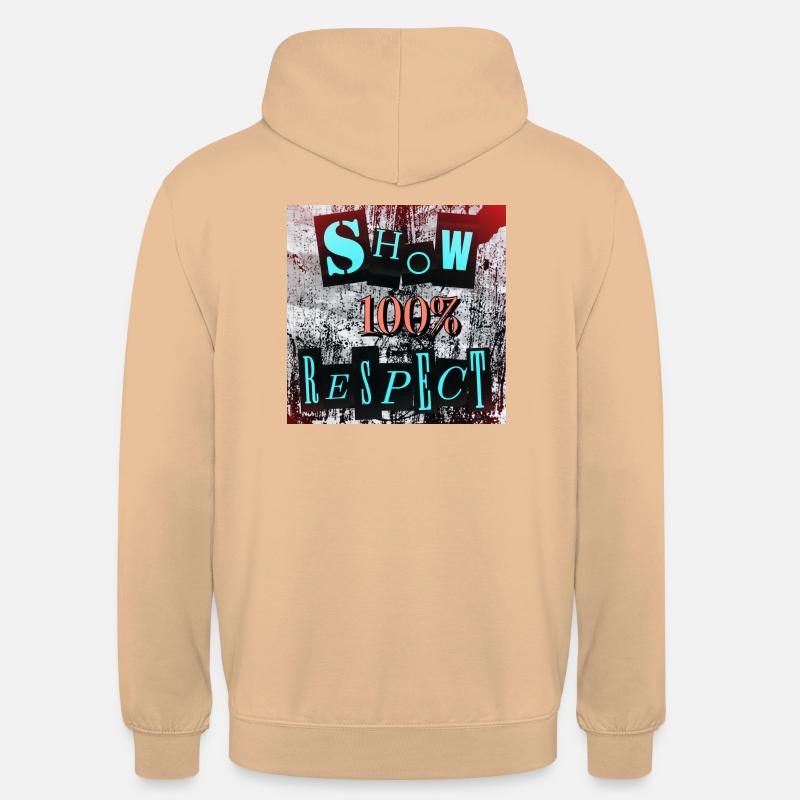 Faites preuve de respect à 100% - Sweat-shirt à capuche unisexe - pêche