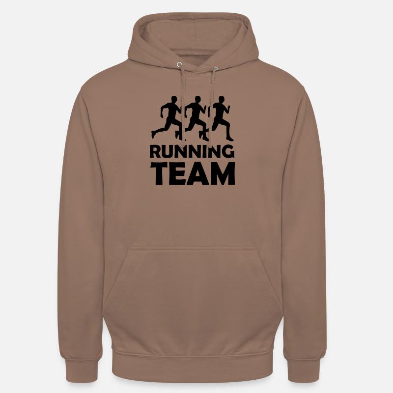 running_team_01 - Sweat-shirt à capuche unisexe - moka