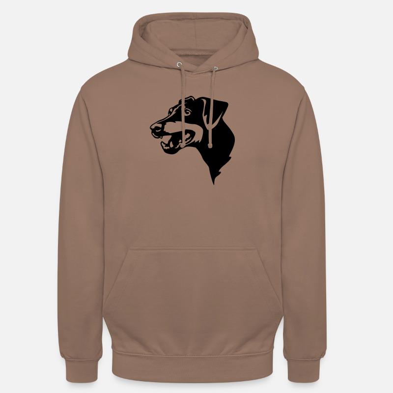 Tête de Manchester Terrier - Sweat-shirt à capuche unisexe - moka