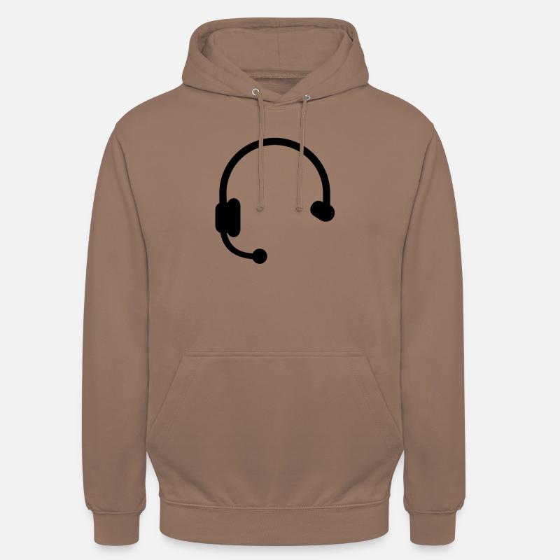 Headset Kopfhörer - Unisex Hoodie - Mokka