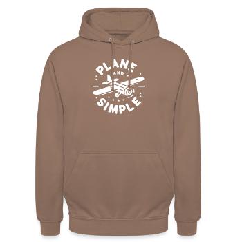 Ebene und einfach - Unisex Hoodie - Mokka - Vorne - Alina (178cm) & Michal (187cm)