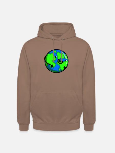 Planet Erde - Unisex Hoodie - Mokka