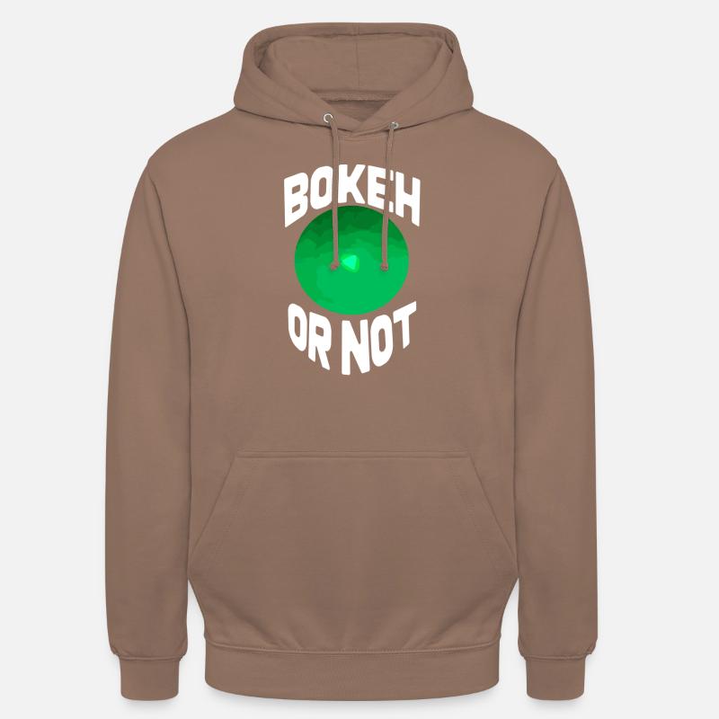 Bokeh oder nicht - Weiß - Unisex Hoodie - Mokka