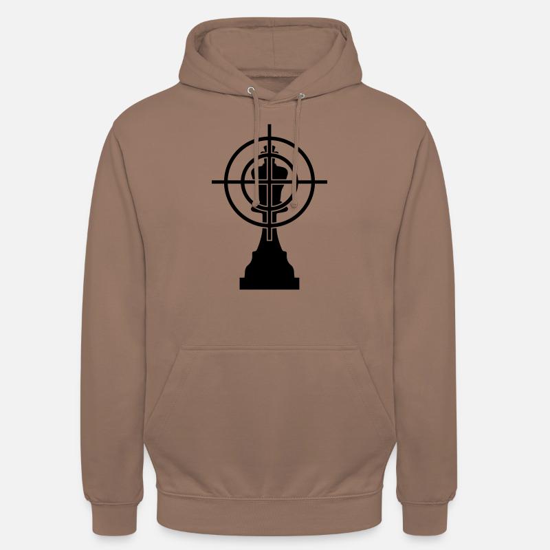 échecs - Sweat-shirt à capuche unisexe - moka