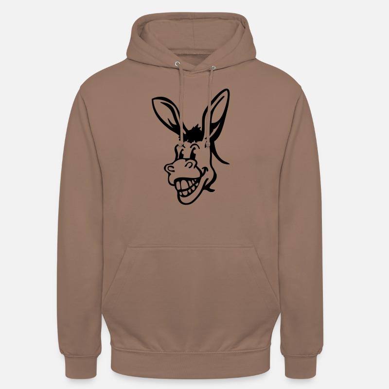 esel_t1 - Sweat-shirt à capuche unisexe - moka
