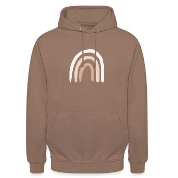 Boho Rainbow #BohoKollektion - Unisex Hoodie - mocha - Front - Alina (178cm) & Michal (187cm)