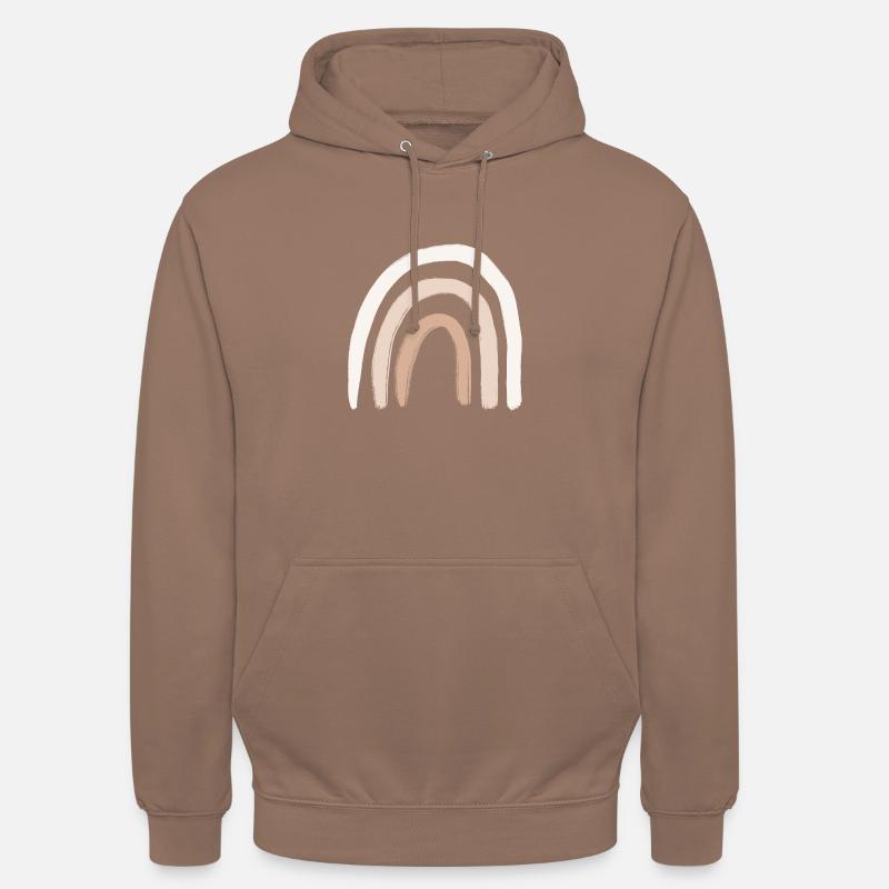 #BohoKollektion arc-en-ciel Boho - Sweat-shirt à capuche unisexe - moka