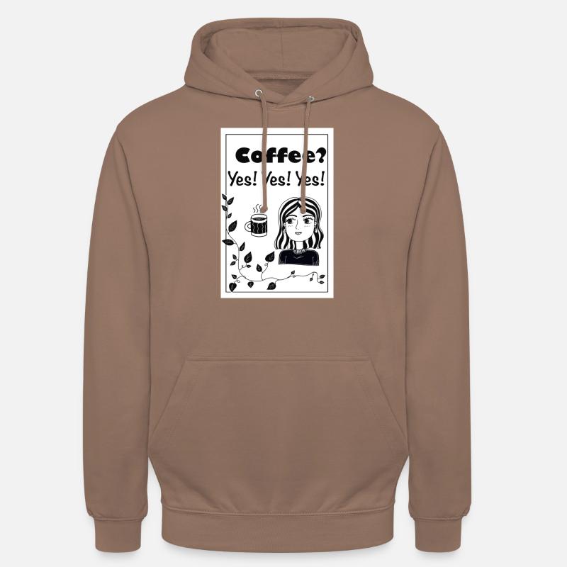 Café s’il vous plaît - Sweat-shirt à capuche unisexe - moka