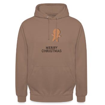 Lebkuchen Weihnachten - Unisex Hoodie - Mokka - Vorne - Alina (178cm) & Michal (187cm)