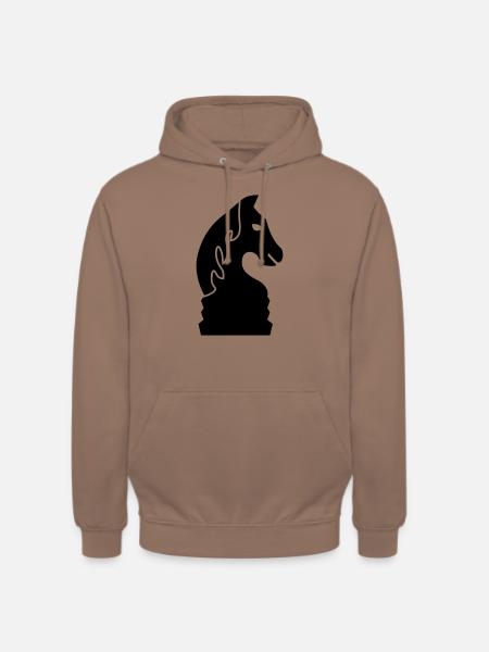 schach_pferd_1c - Sweat-shirt à capuche unisexe - moka