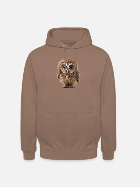 Braune Eule - Unisex Hoodie - Mokka