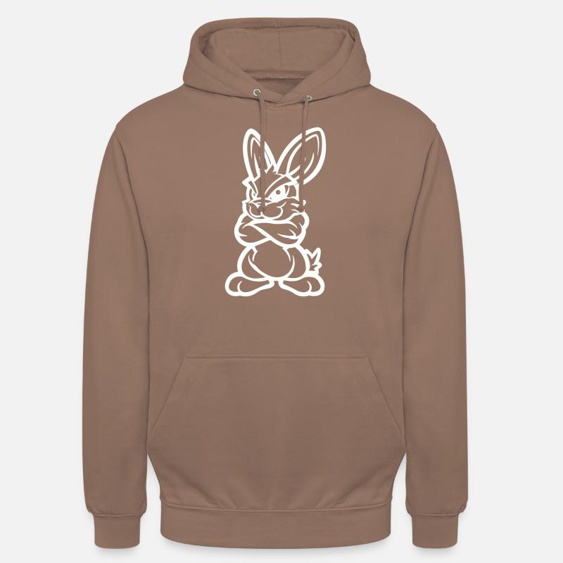 Bande dessinée Bunny - Sweat-shirt à capuche unisexe - moka
