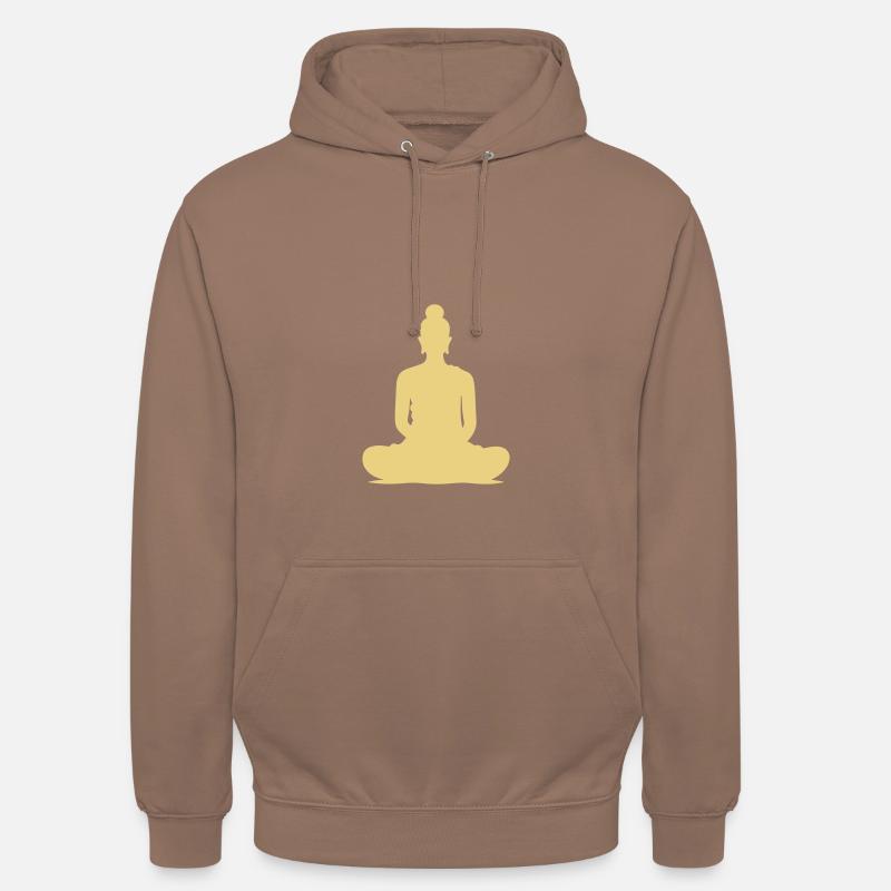 Sitzender Buddha - Unisex Hoodie - Mokka