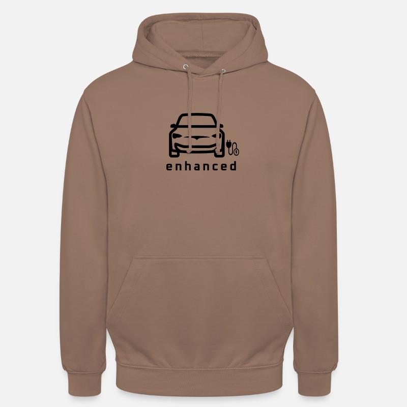 Tesl*a enhanced car - Sweat-shirt à capuche unisexe - moka