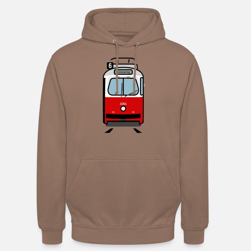 Wiener Straßenbahn E2 - Unisex Hoodie - Mokka