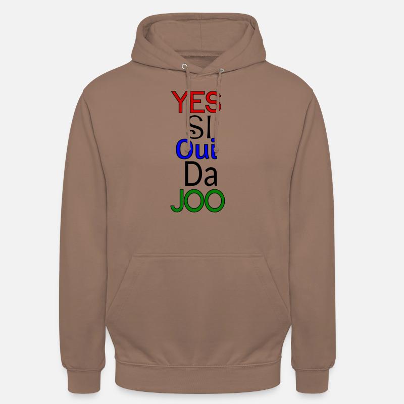 Ja verschiedene Sprachen - Unisex Hoodie - Mokka