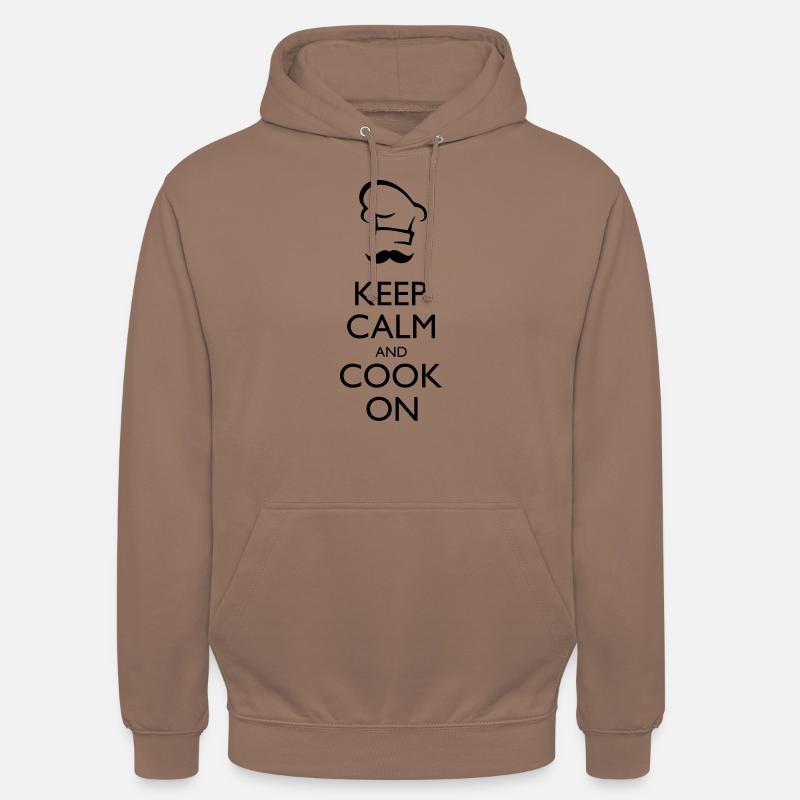 Keep calm and Cook on - Sweat-shirt à capuche unisexe - moka