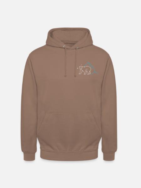 Polar Bear Walking - Unisex Hoodie - Mokka