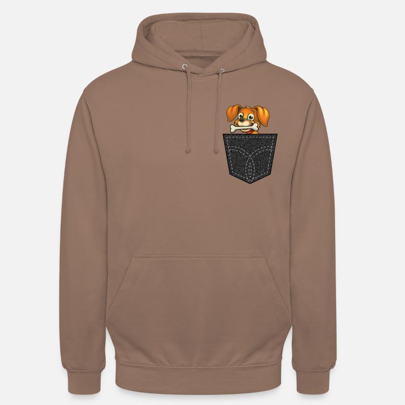 Joyeux pet peekaboo - Sweat-shirt à capuche unisexe - moka