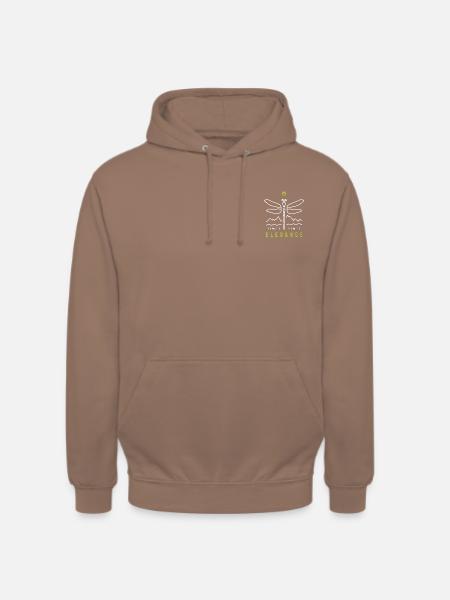 Dragonfly (white) - Unisex Hoodie - mocha