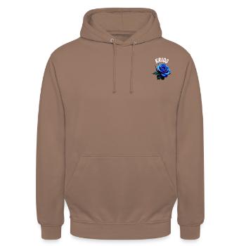 "Blue Rose" - Unisex Hoodie - Mokka - Vorne - Alina (178cm) & Michal (187cm)