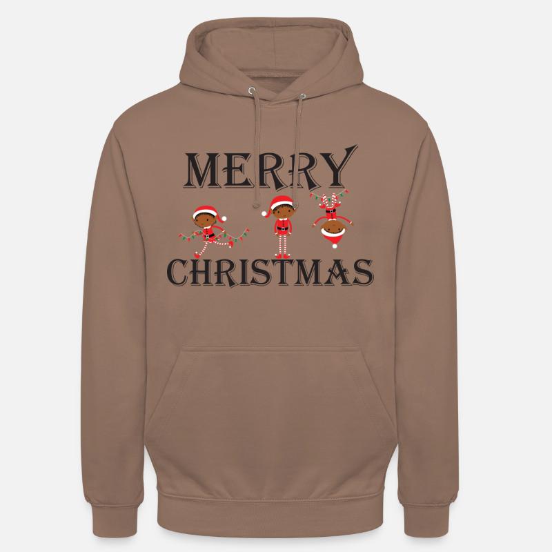 Joyeux Noël Elfe - Sweat-shirt à capuche unisexe - moka