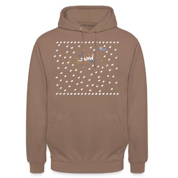 Bavarian Monkey it´s snow time! - Unisex Hoodie - Mokka - Vorne - Alina (178cm) & Michal (187cm)