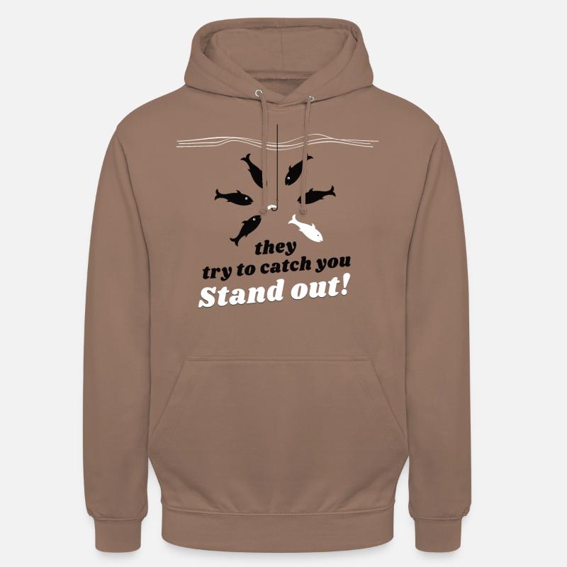 « Ils essaient de vous attraper » - Sweat-shirt à capuche unisexe - moka